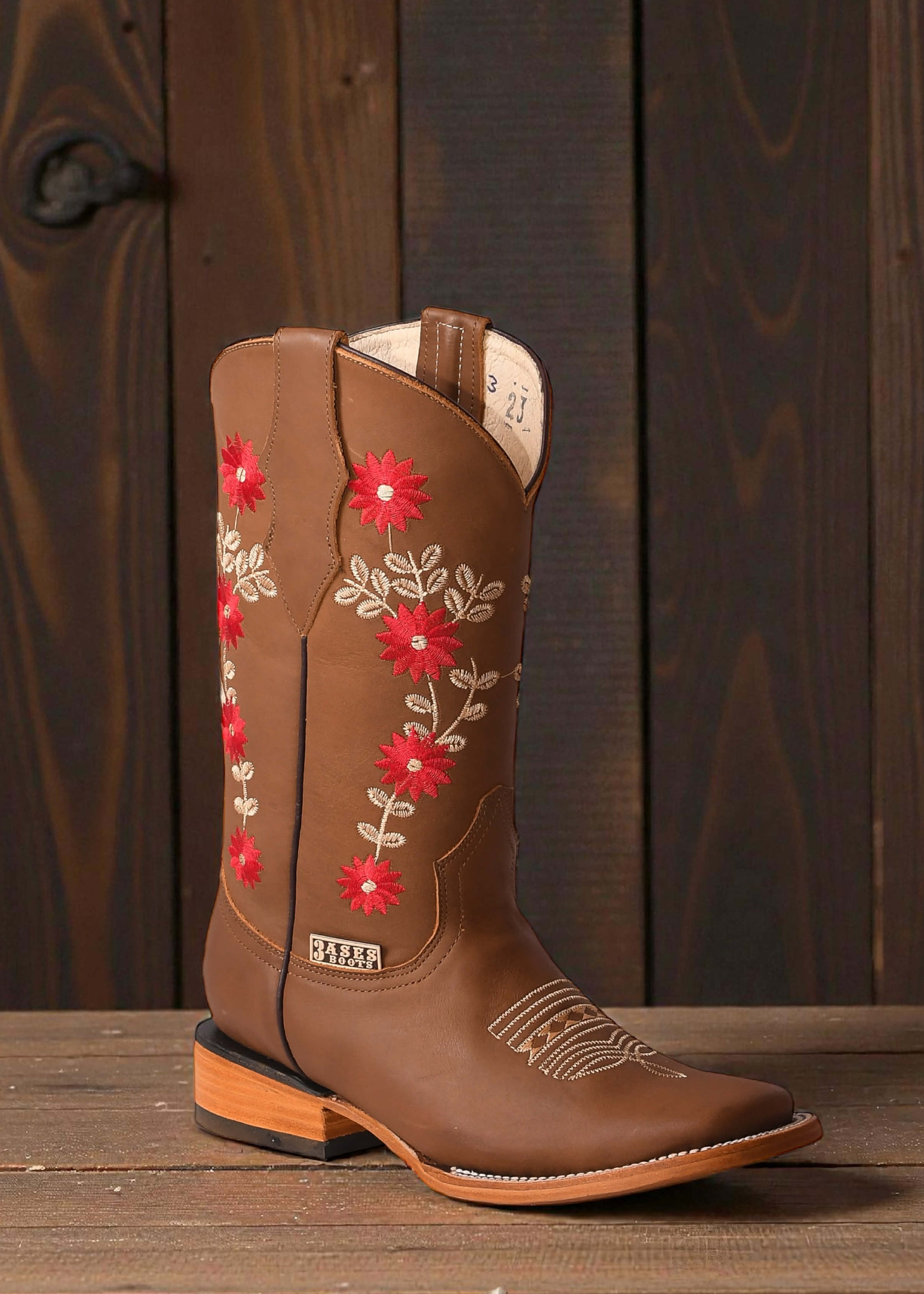 Bota 3Ases Bulldog Flores Miel Dama