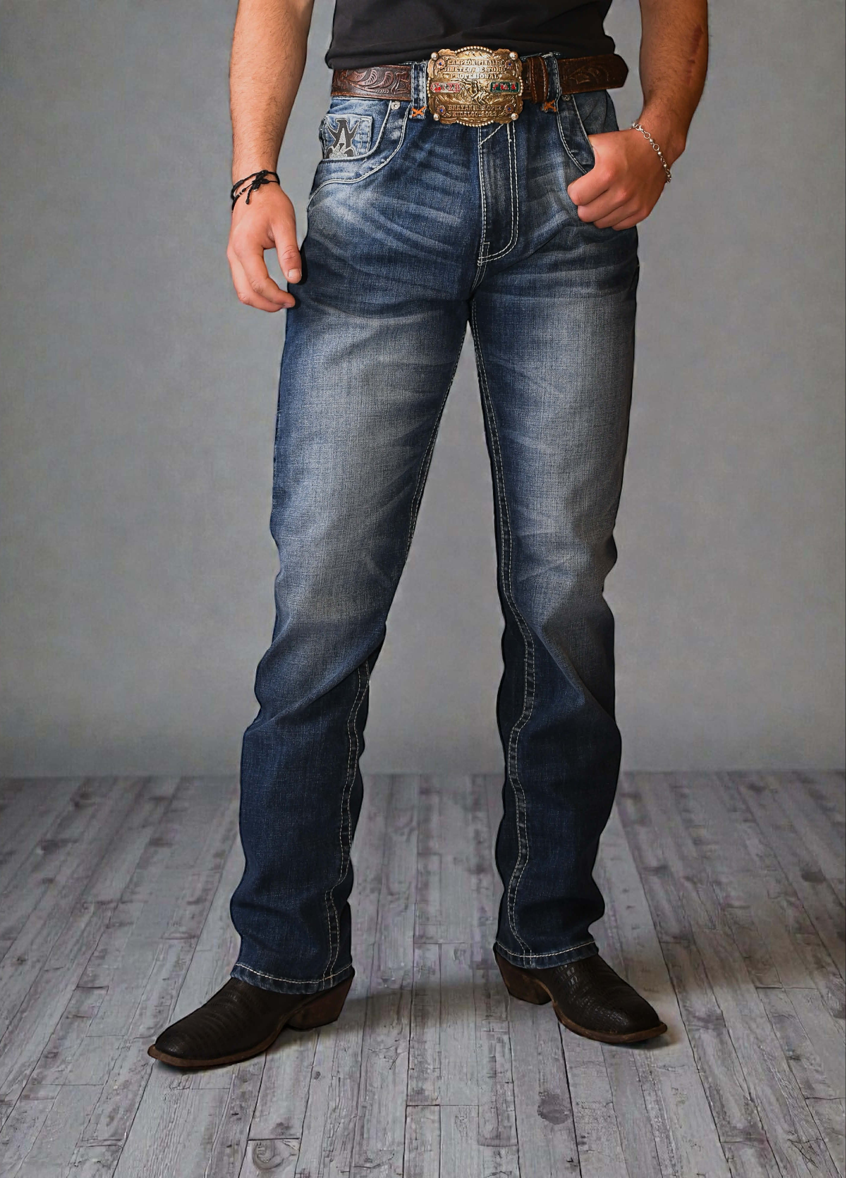 Pantalón Alakran Denim A100 Oscuro Caballero Strech