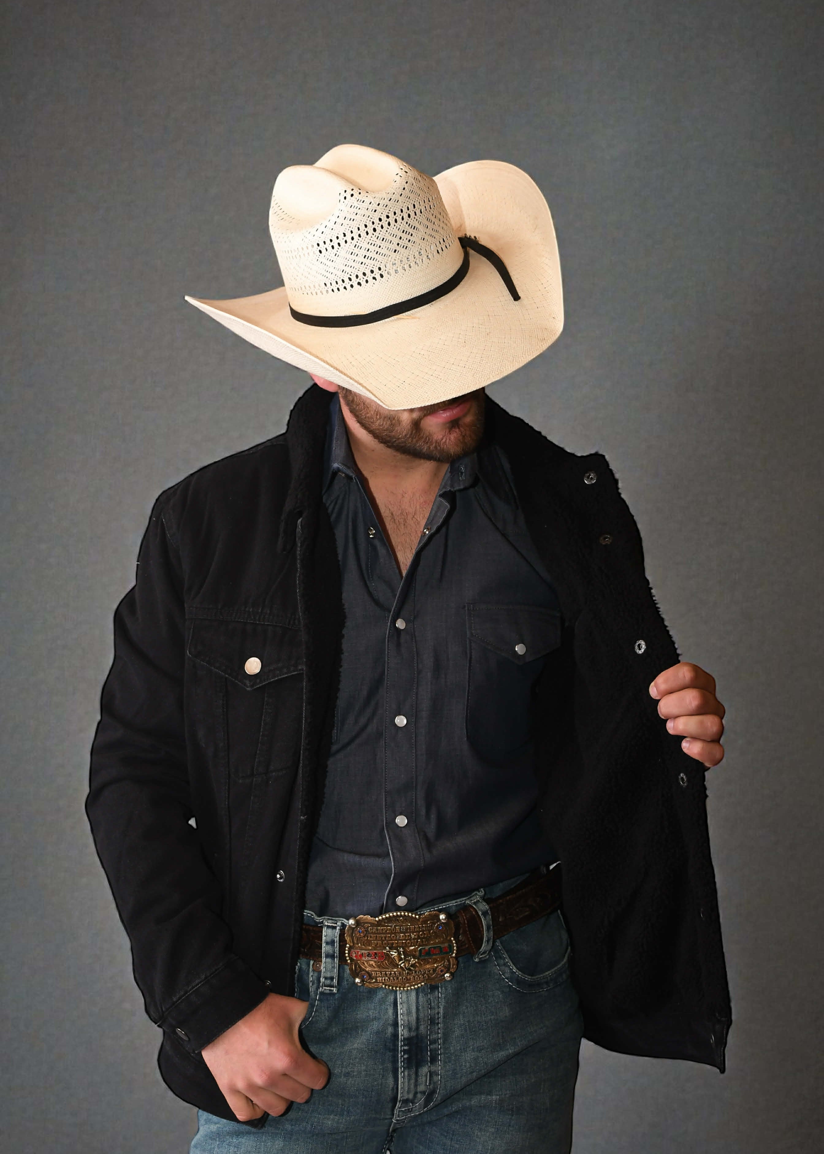 Chamarra Zero 81 Mezclilla Negro Caballero