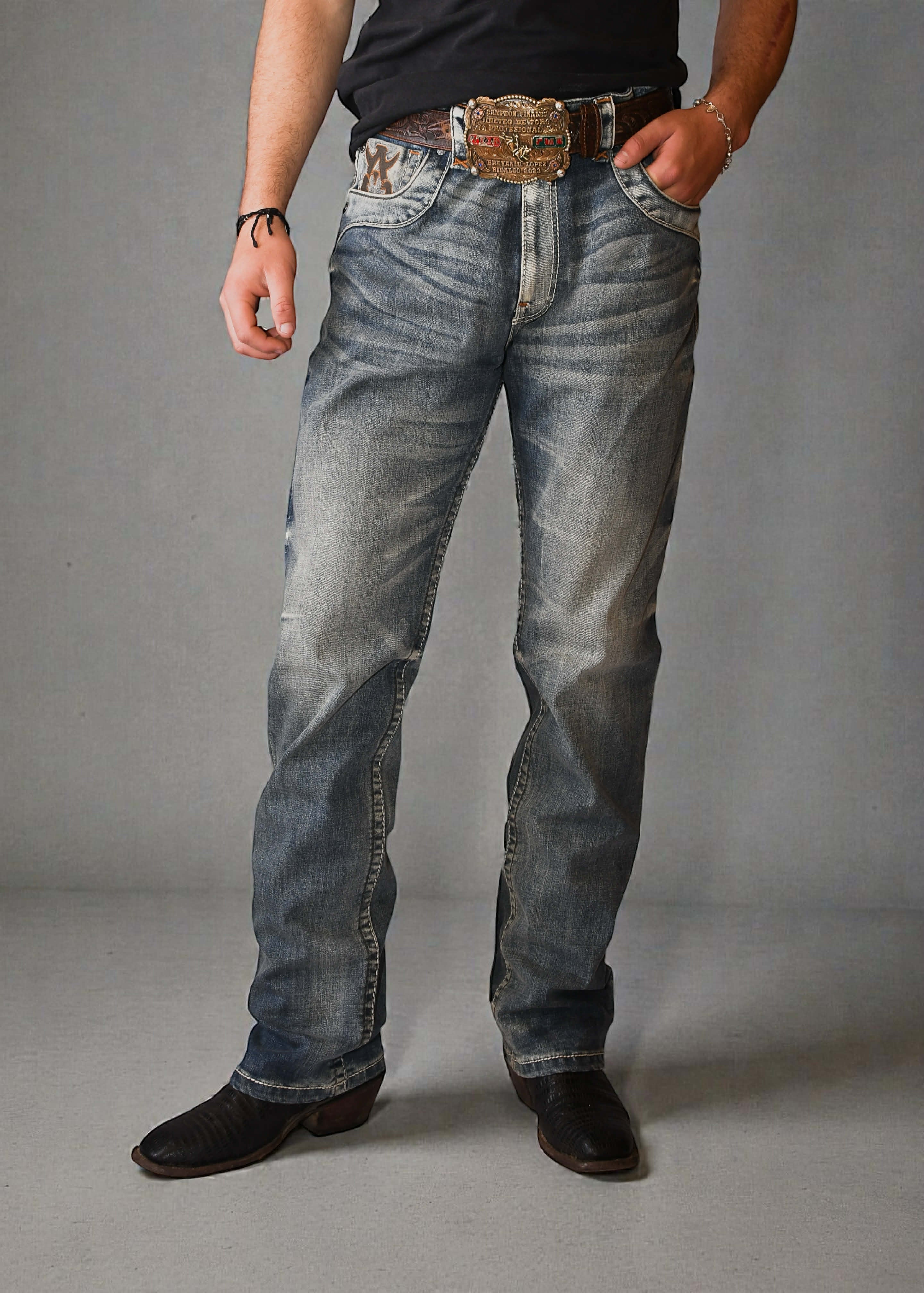 Pantalón Alakran Denim A300 Deslavado Claro Caballero Strech