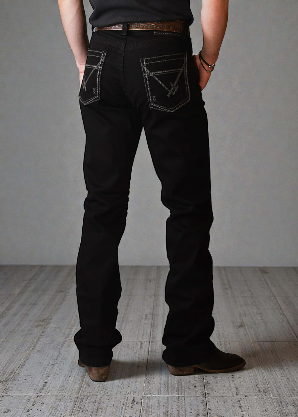 Pantalón TNT WEST Negro P8046 Caballero Strech