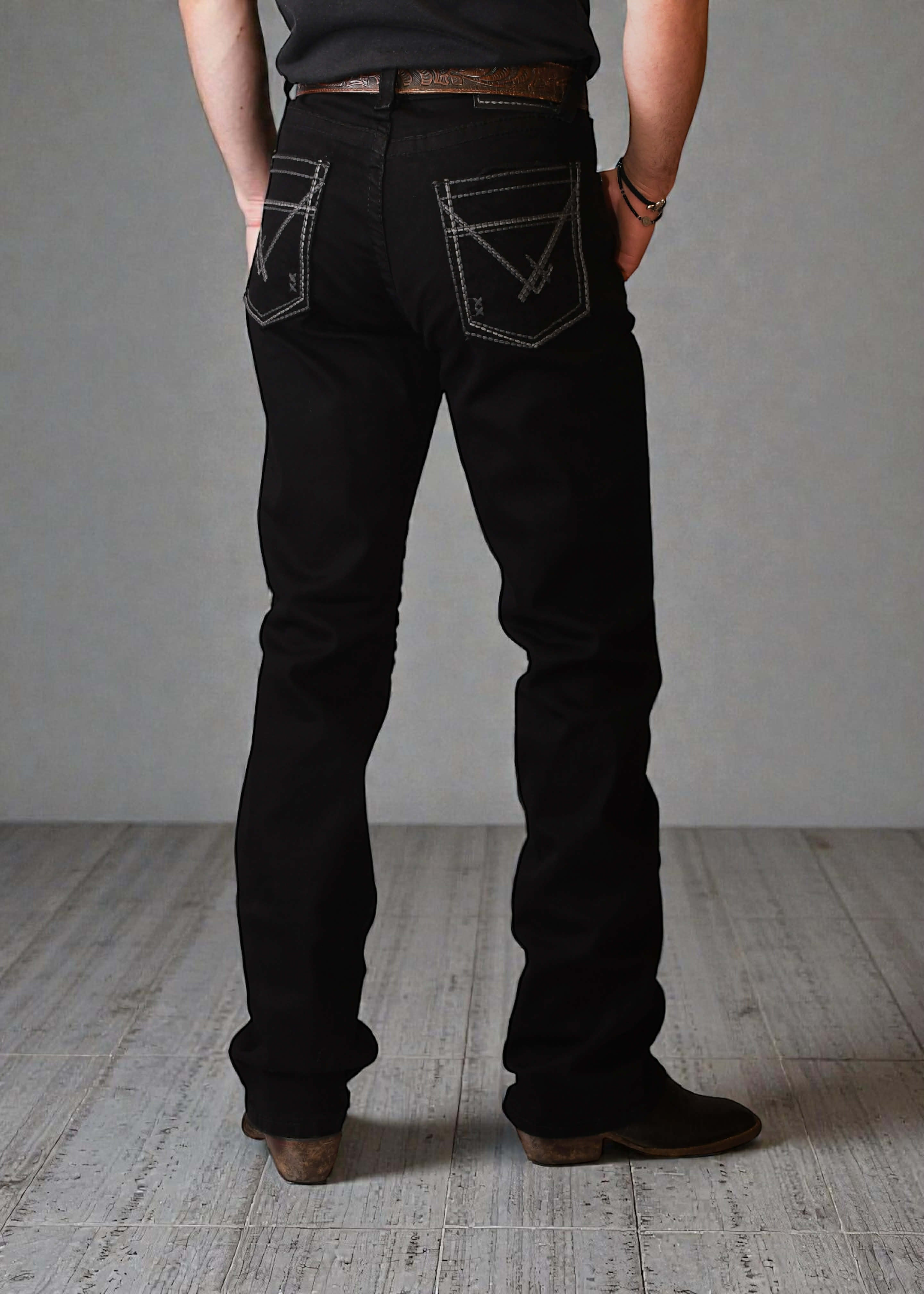 Pantalón TNT WEST Negro P8046 Caballero Strech