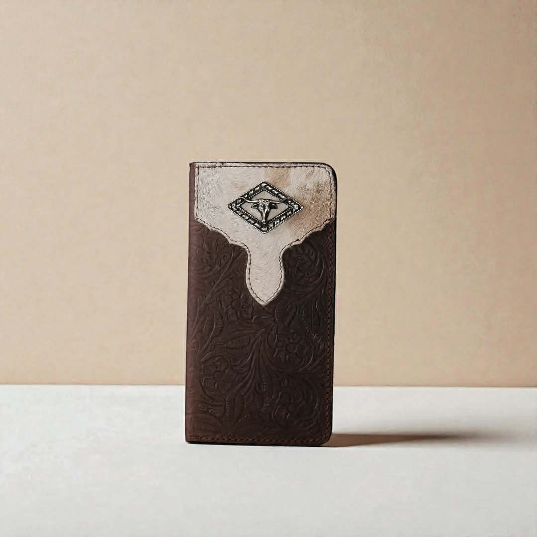 Cartera Texana Montellano Cincelada/Pelo N30 Café