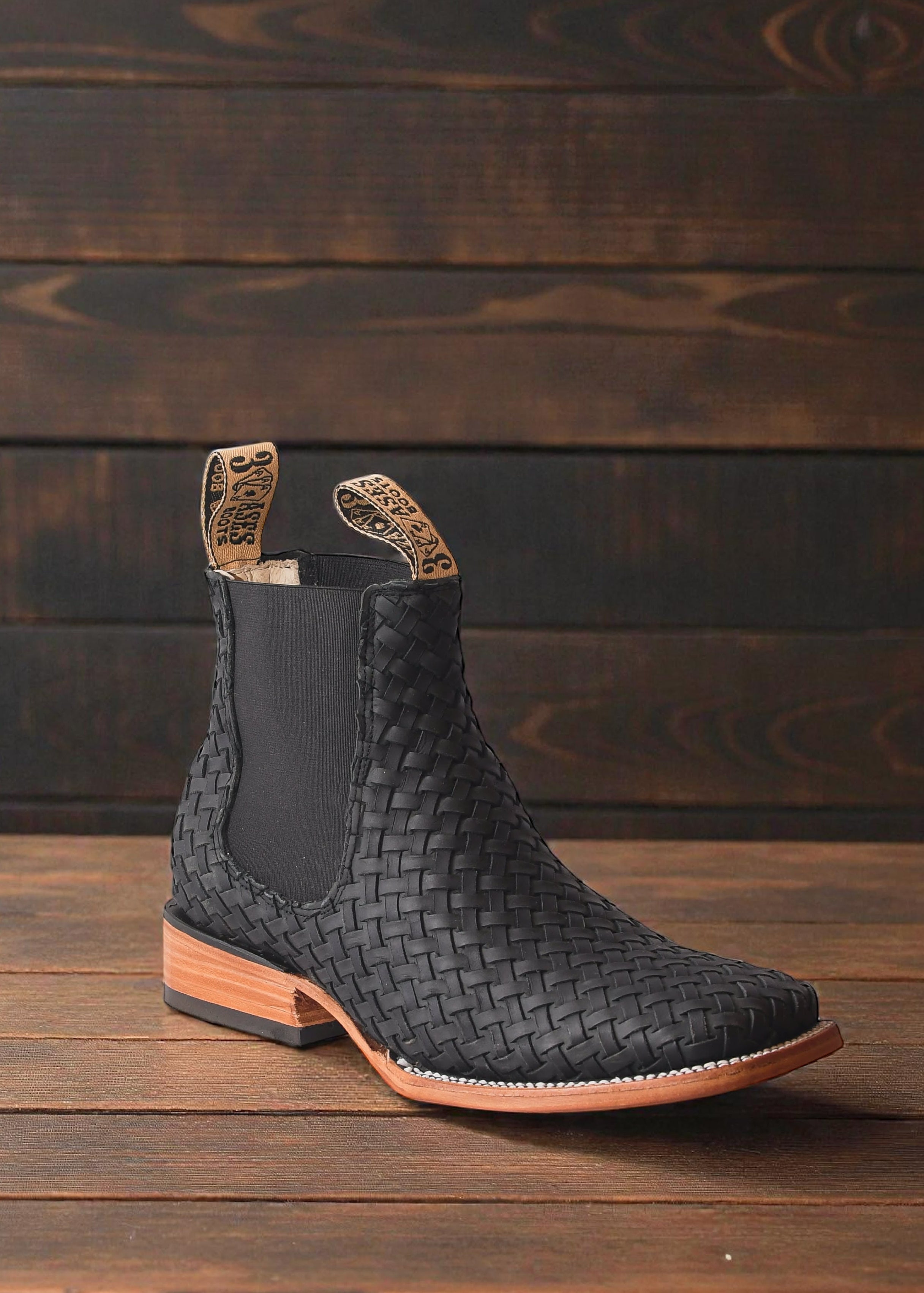 Botín 3Ases Bulldog Petatillo Negro Caballero