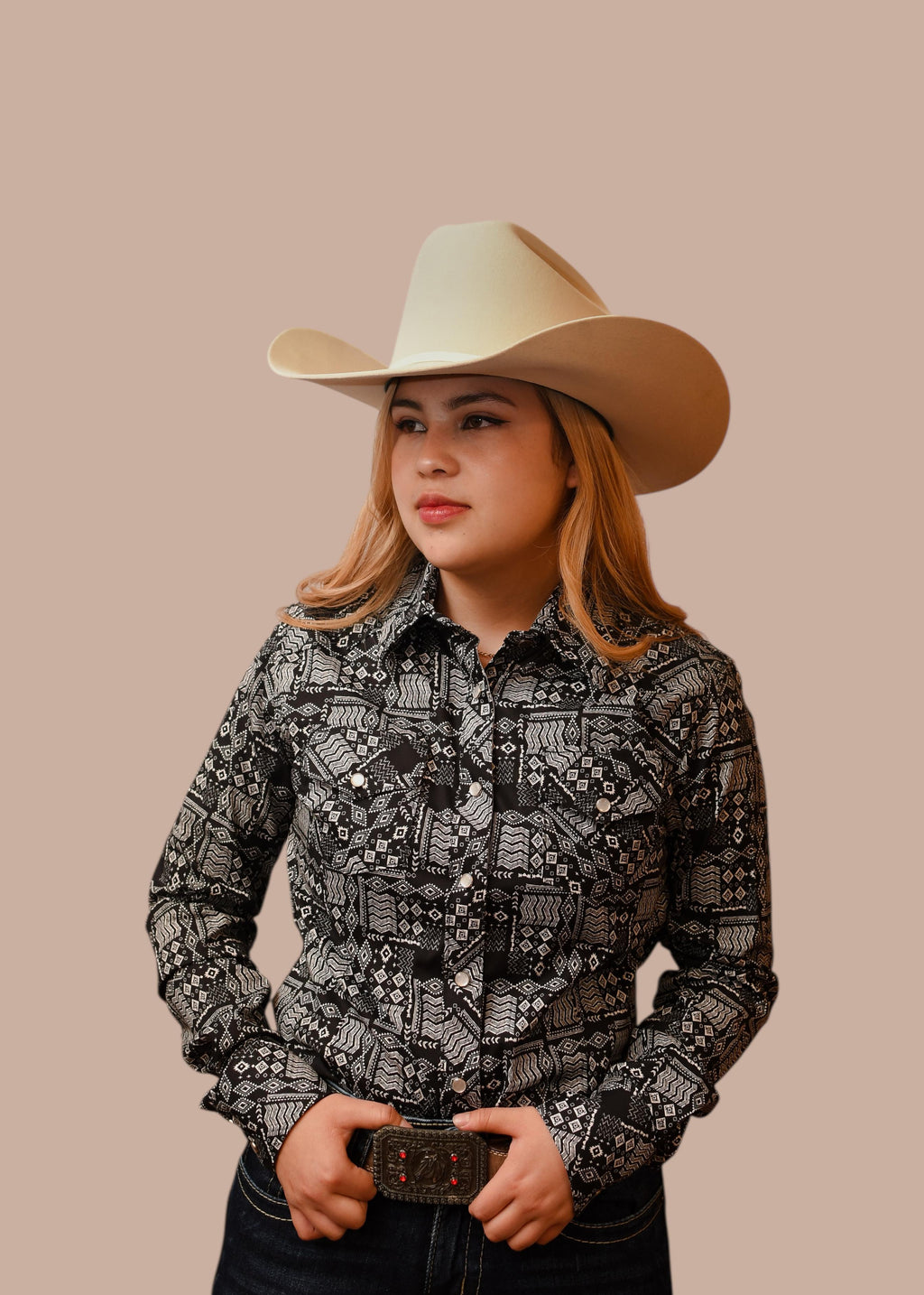 Camisa TNT WEST Greca DC015 Negro Dama