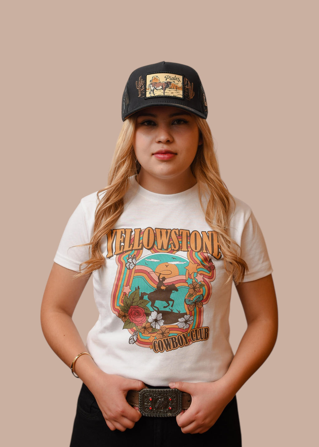Playera TNT WEST Yellowstone Blanco Dama