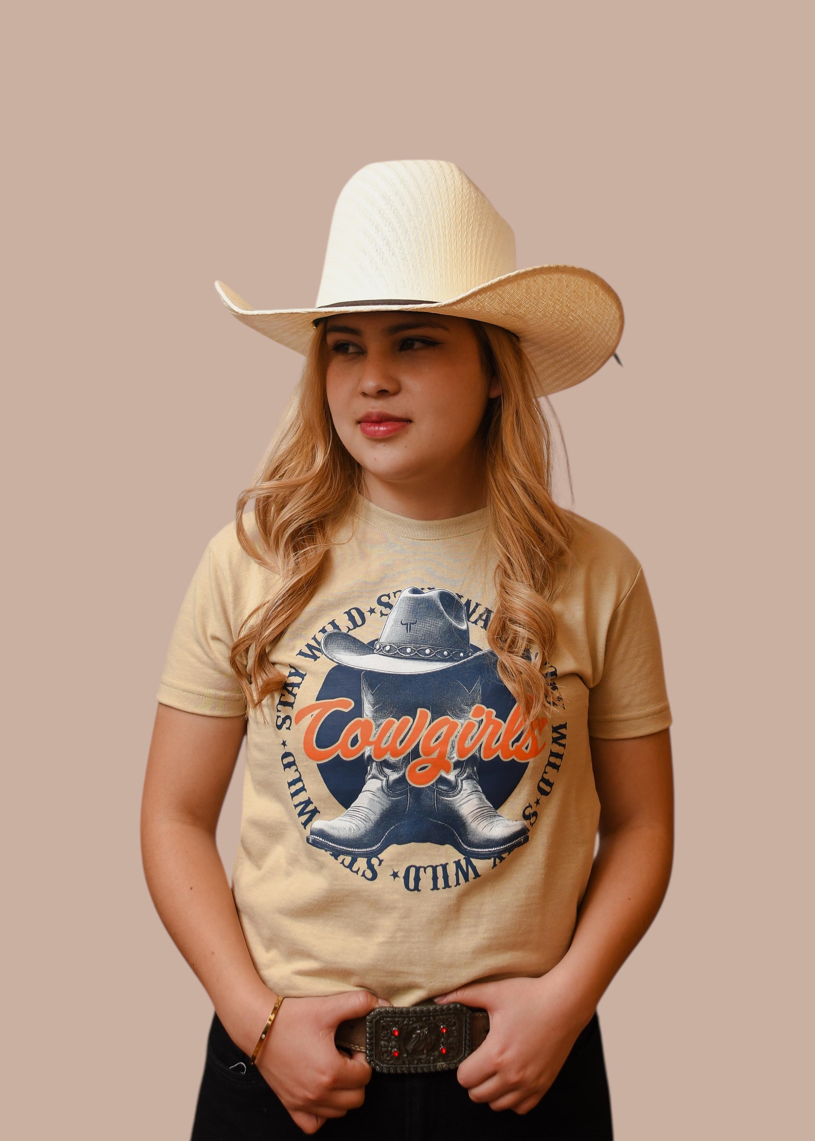 Playera TNT WEST Cowgirl DPL007 Caqui Dama