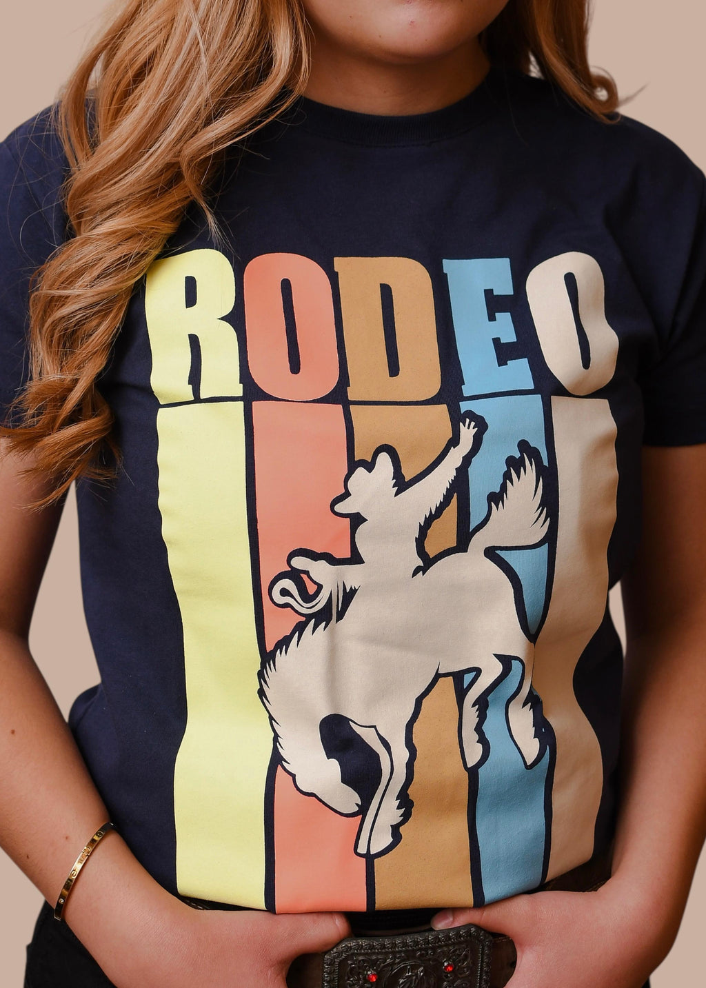 Playera TNT WEST Rodeo DPL009 Marino Dama
