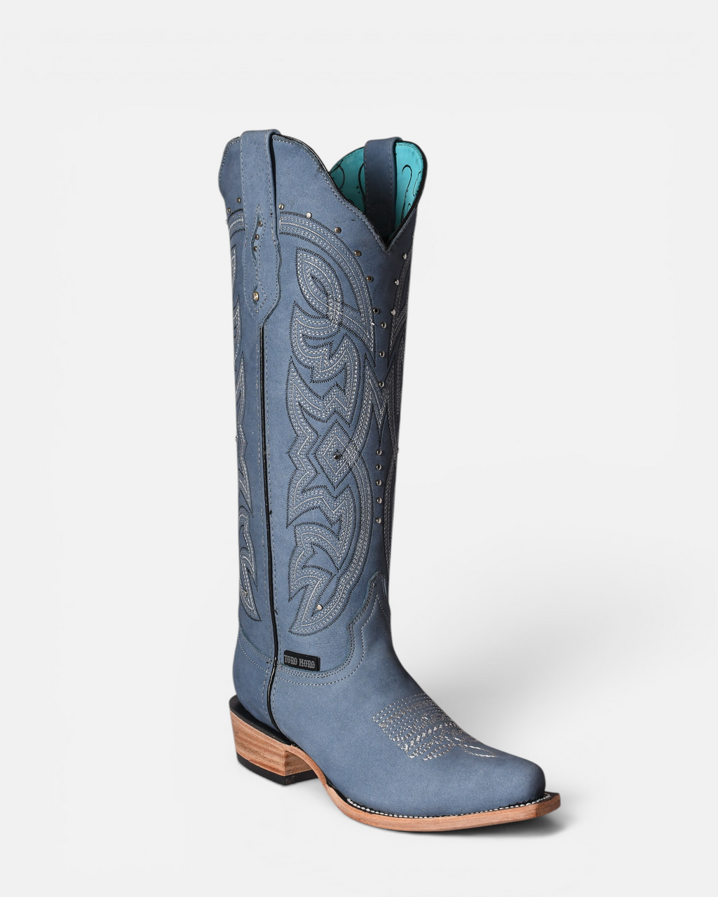 Bota Toro Moro Alta Dama Hera Nobuck Azul