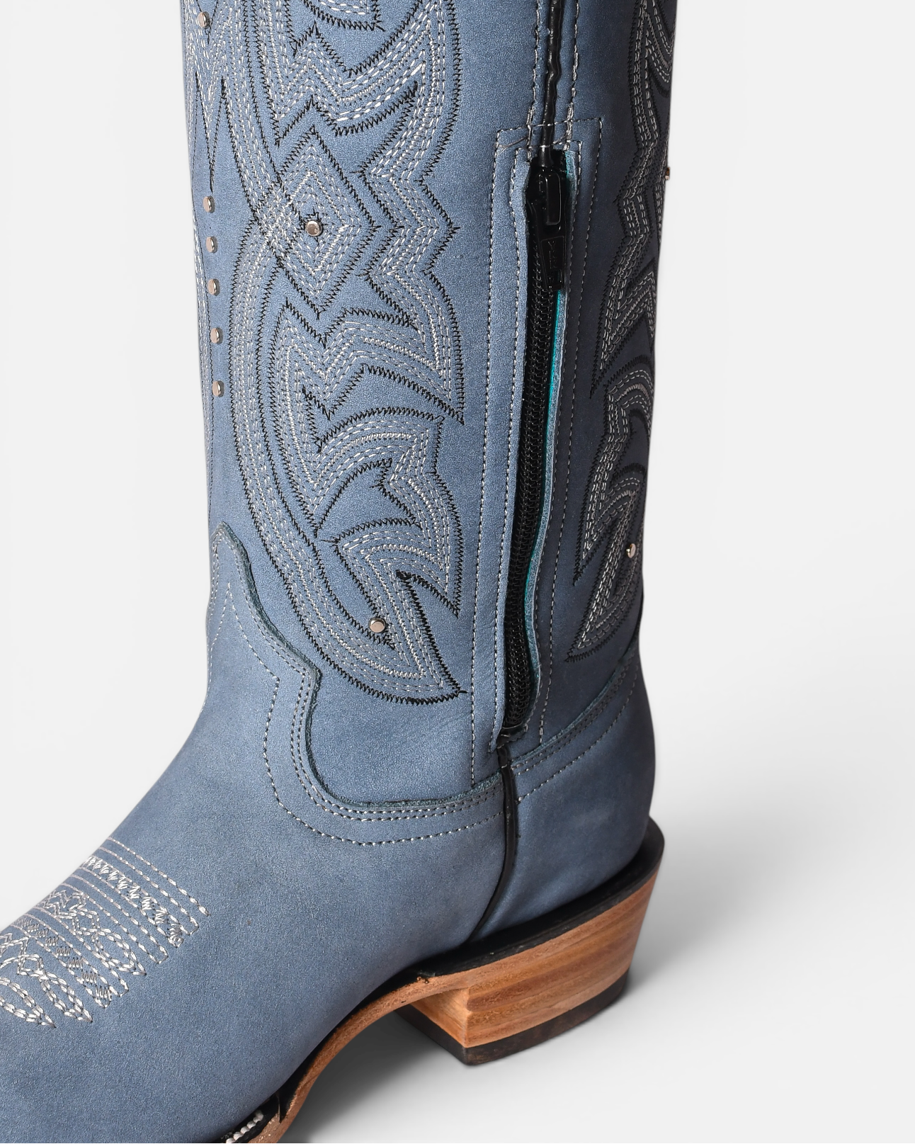 Bota Toro Moro Alta Dama Hera Nobuck Azul