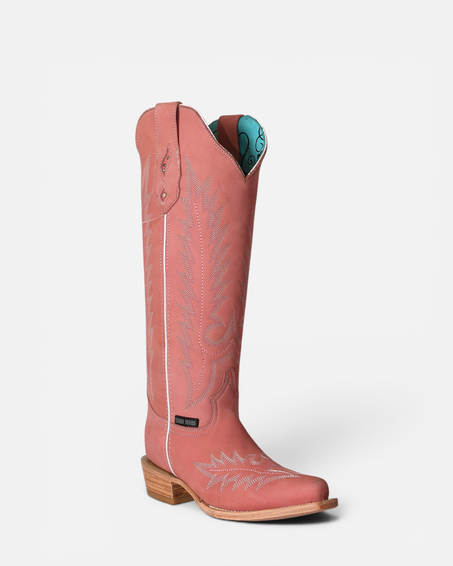 Bota Toro Moro Alta Dama Hera Nobuck Rosa