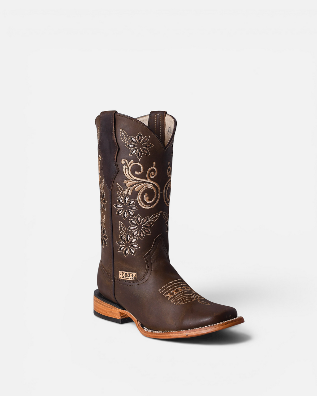 Bota 3Ases Dama Flores Laser Cafe