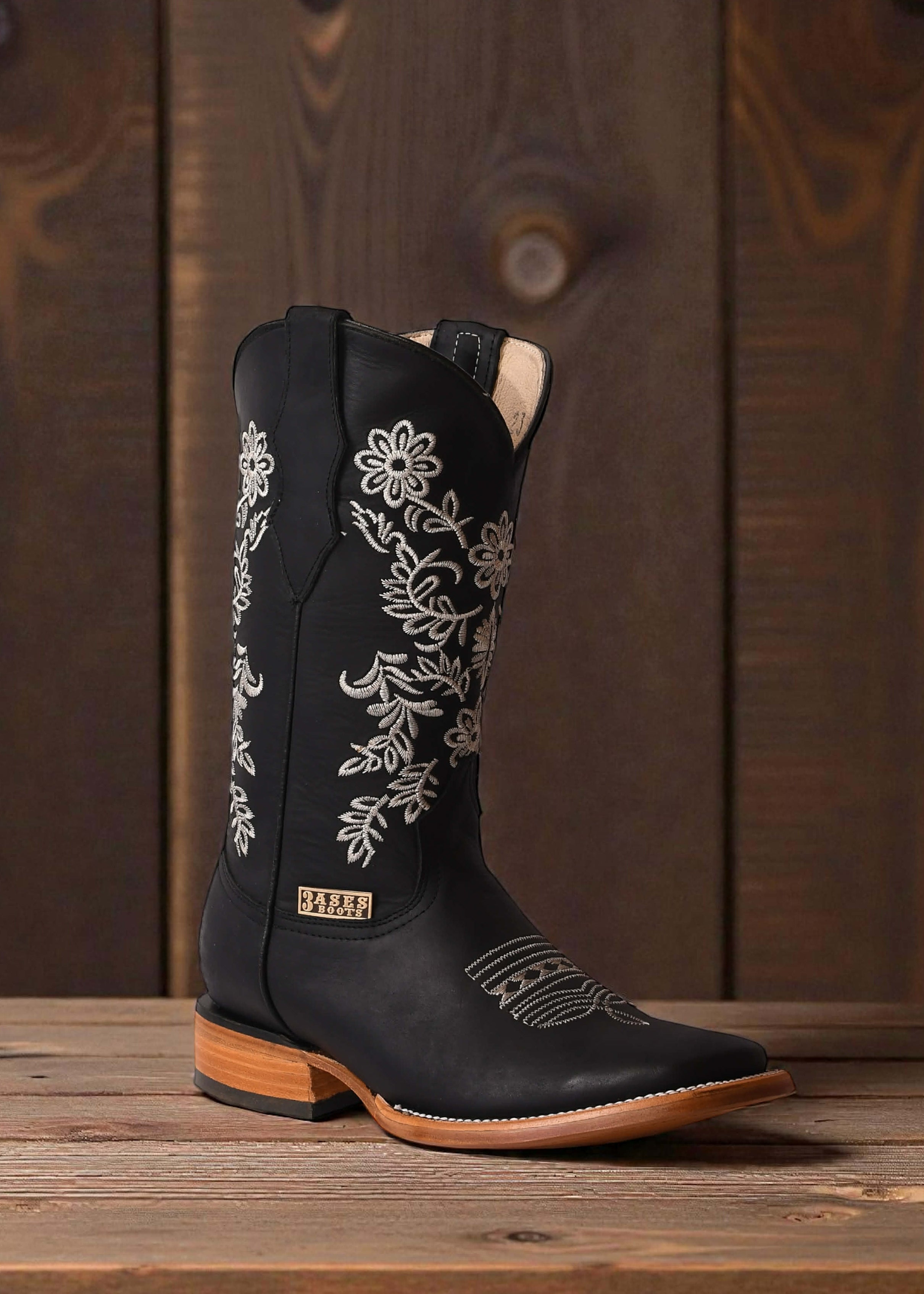 Bota 3Ases Bullgog Blanca Negro Dama