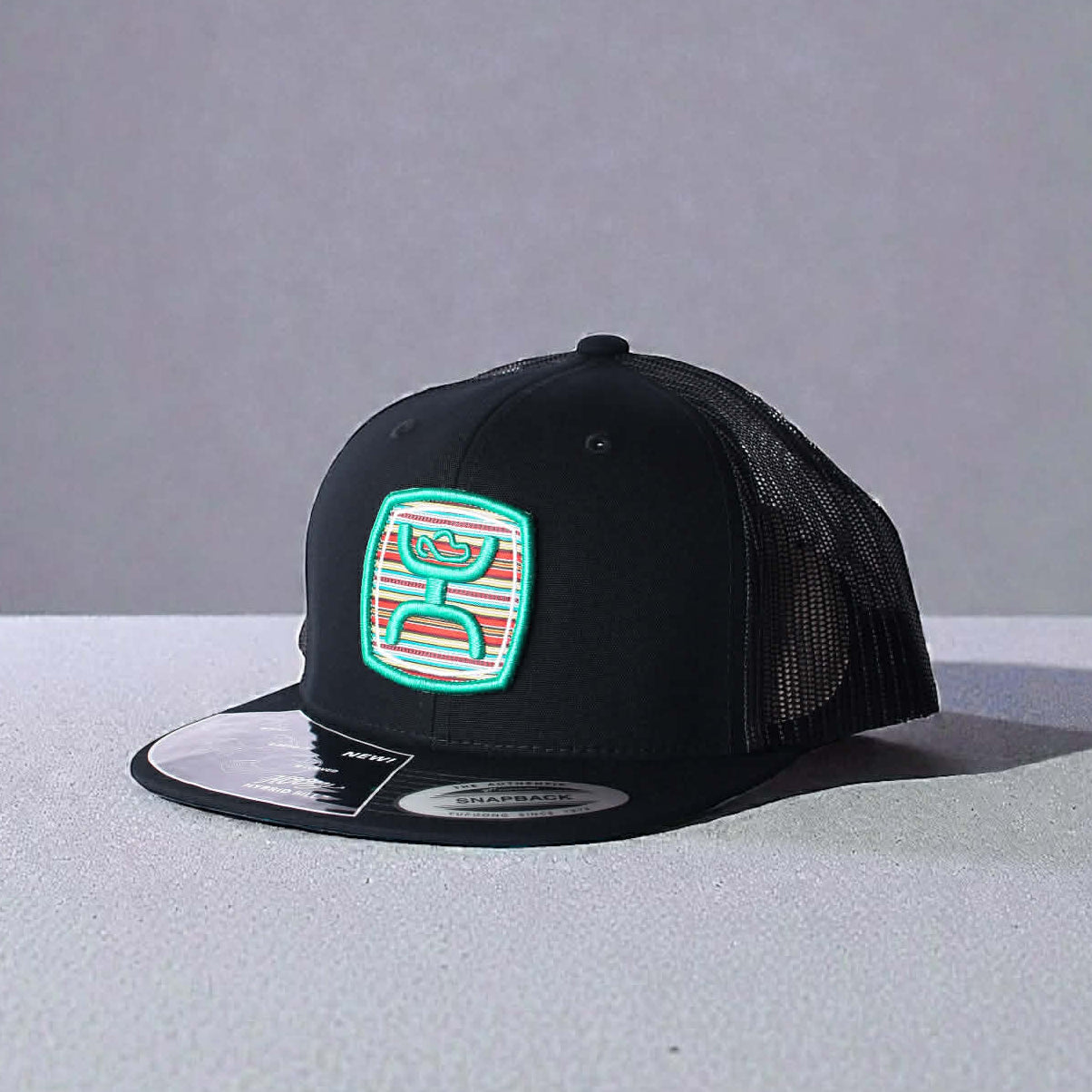 Gorra Hooey Long Negro/Verde Unitalla