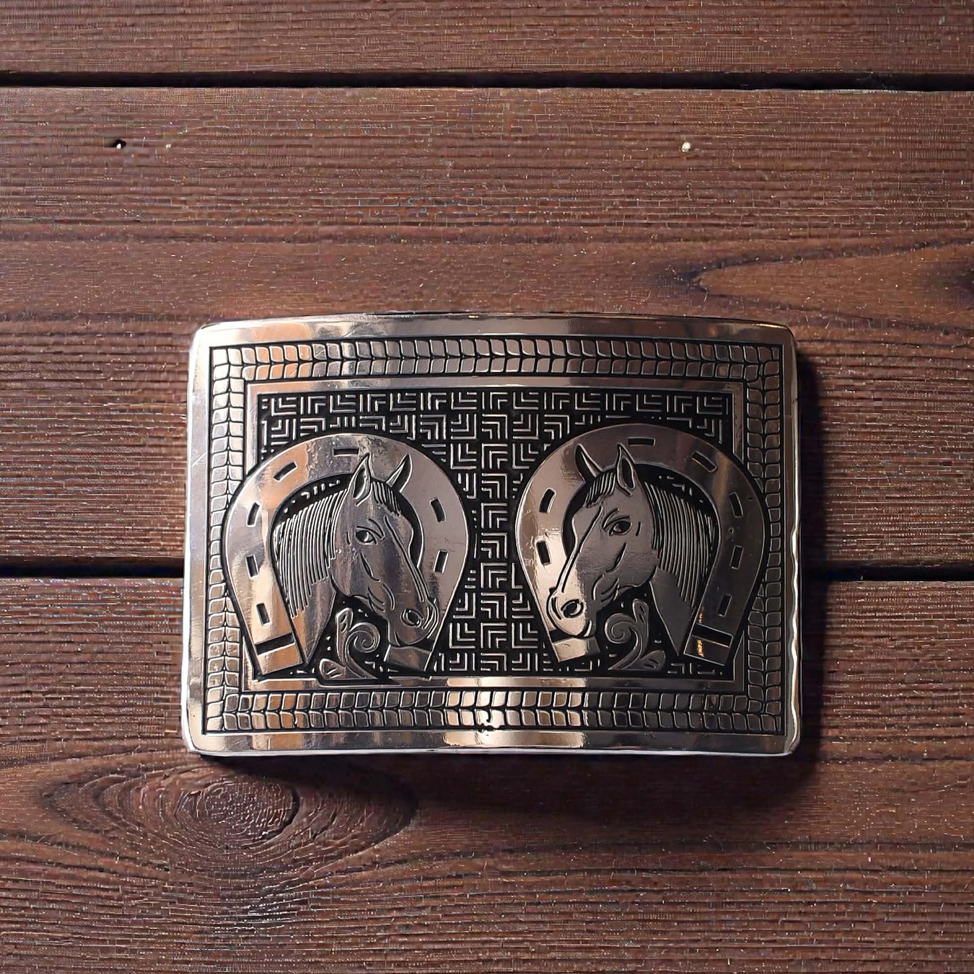 Hebilla ZP Grabada Herradura/Caballos