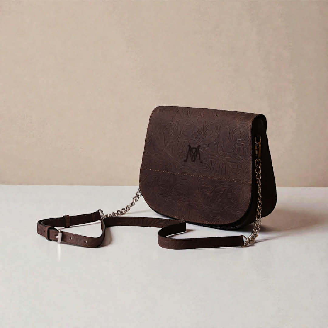 Bolsa Montellano Piel Cincelada Café