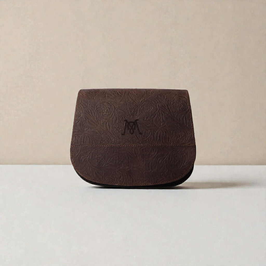Bolsa Montellano Piel Cincelada Café