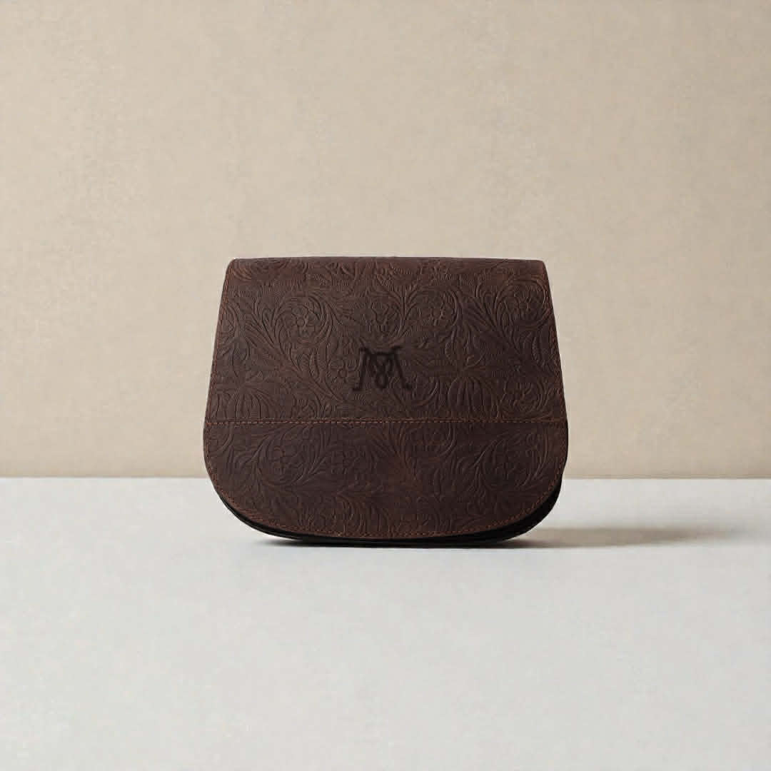 Bolsa Montellano Piel Cincelada Café