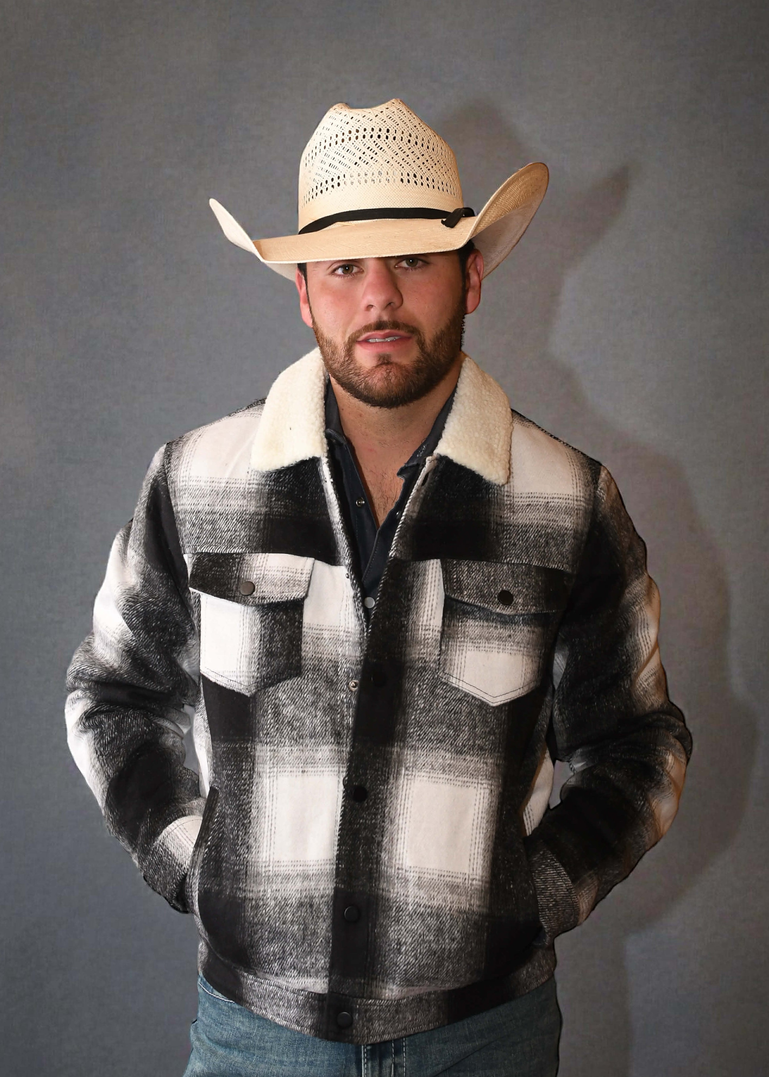 Chamarra Zero 81 Leñador Gris/Negro Caballero