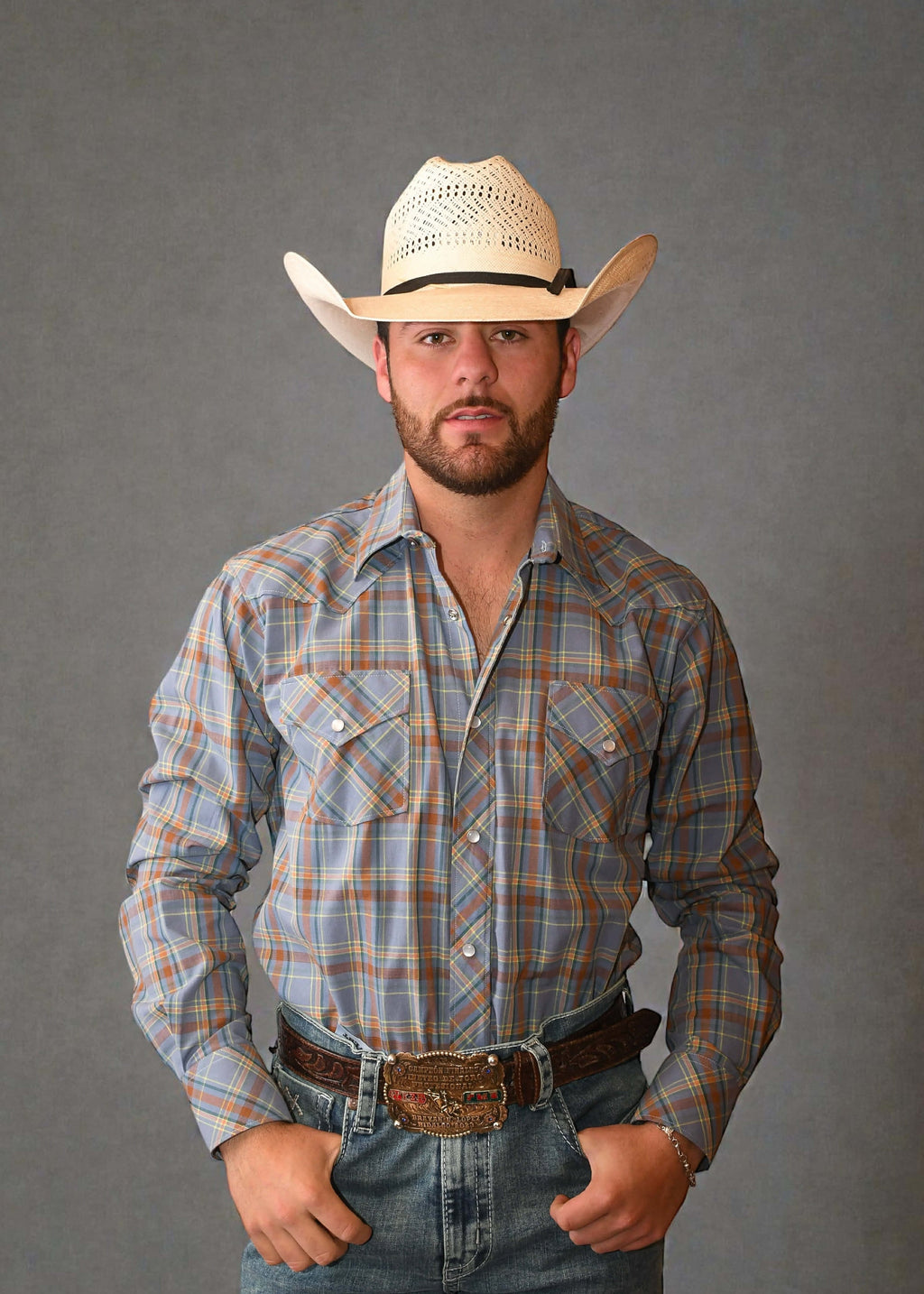 Camisa TNT WEST C90241 Cuadros Caballero