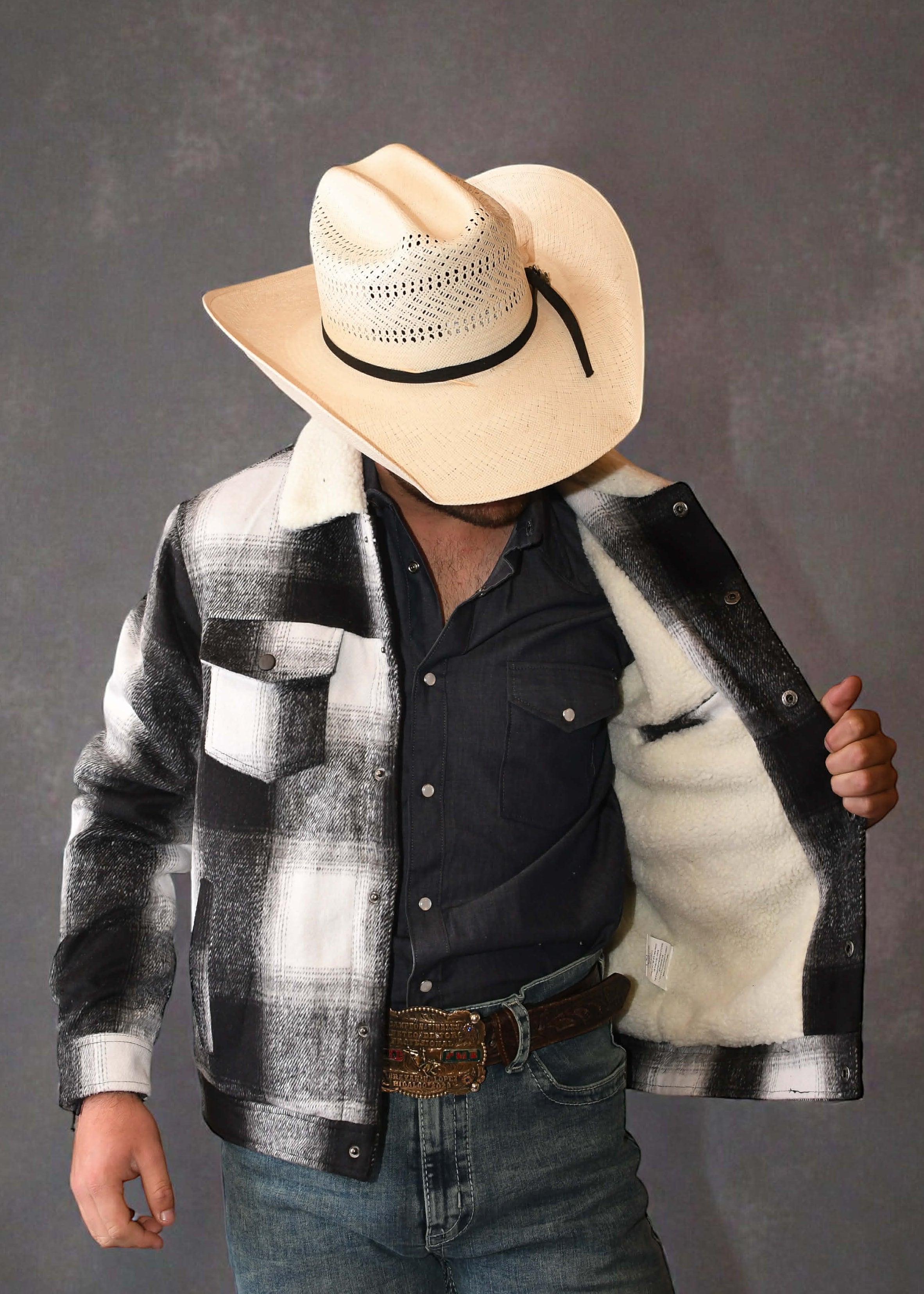 Chamarra Zero 81 Leñador Gris/Negro Caballero